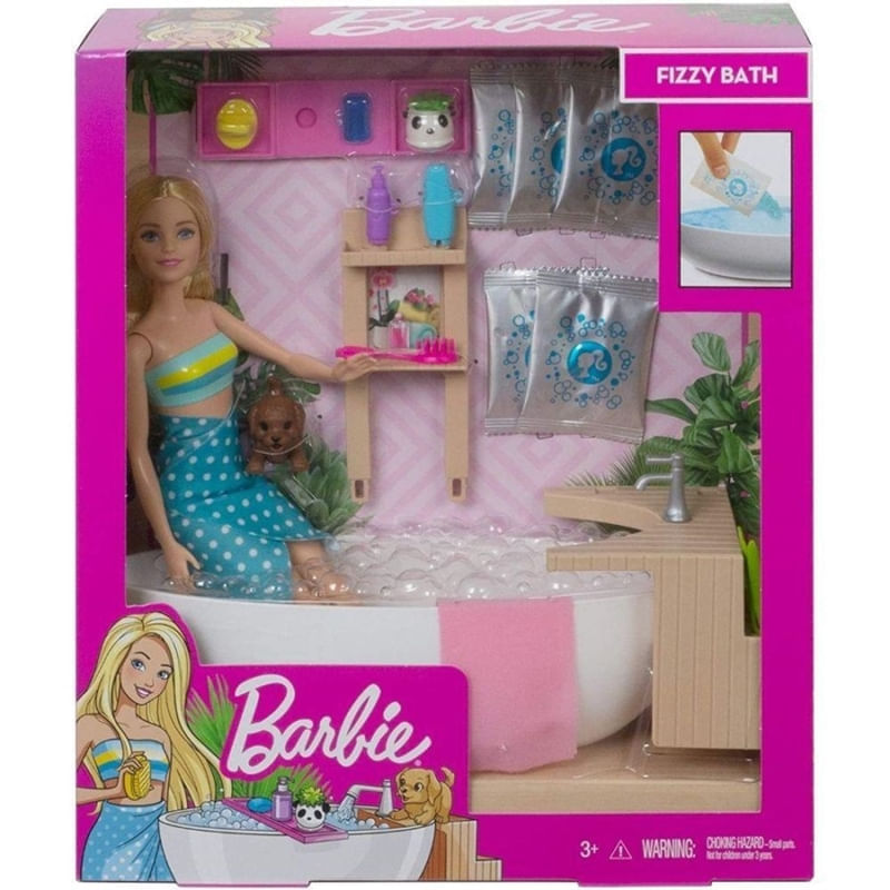 Boneca Barbie Banho de Espuma - Mattel