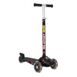 Patinete Skatenet Max Rodas Com Led Preto Bandeirante