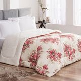 Coberdrom King Winter 100% Algodão 01 Pç - Floral Vermelho