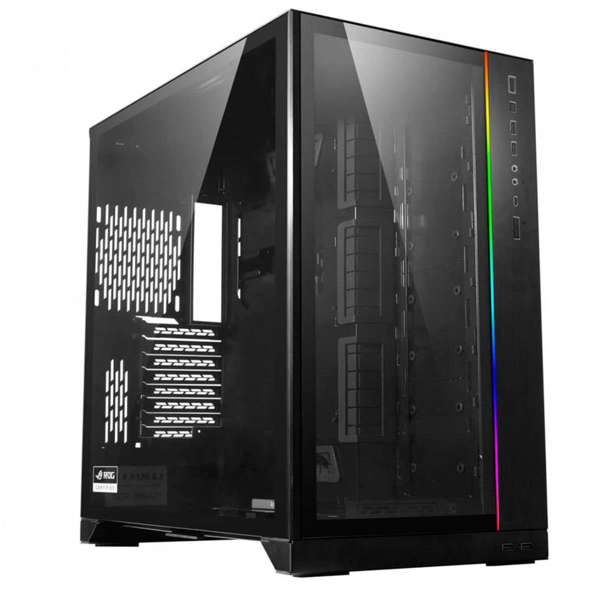 Gabinete Lian Li 011 Dynamic XL ROG Edition Preto Full Tower Lateral de Vidro Temperado - 011DXL-X