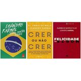 Box Leandro Karnal 3 Livros Crer Ou Não Crer Felicidade Todo