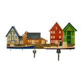 Porta Chaves Em Fibra Porto Decorativo 39x16x5,5cm