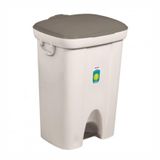 Lixeira Com Pedal Plástico 72 Litros Bege Sanremo