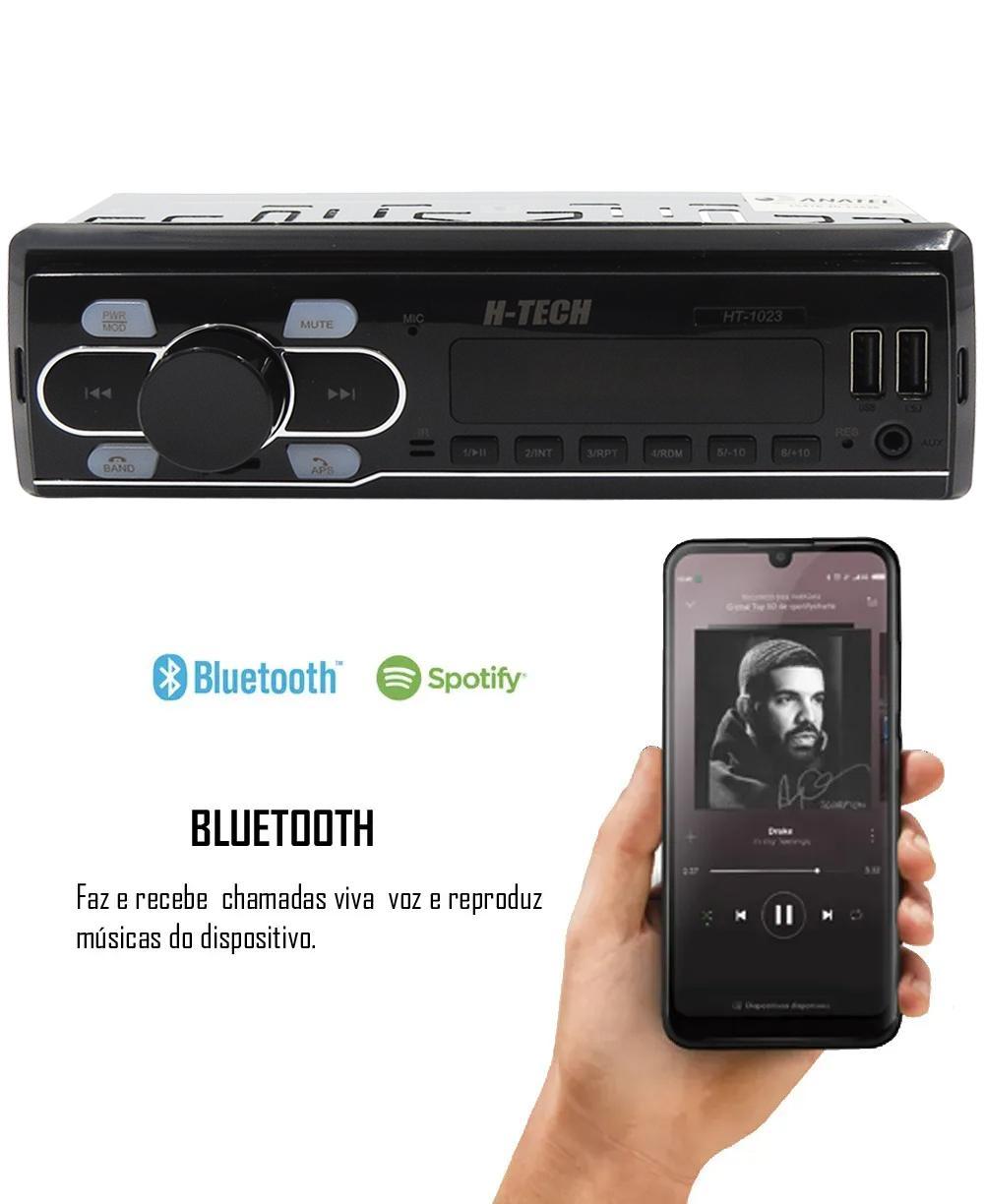 Rádio Mp3 H-tech Ht-1023 Bluetooth Usb Auxiliar