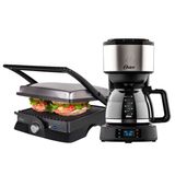 Kit Grill Inox e Cafeteira Day Light Programável Oster 127v