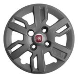Kit 4x Calota Fiat Uno Way Aro 13 Grafite 227cb