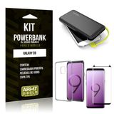 Kit Carregador Portátil 5K Tipo C Galaxy S9 Powerbank + Capa + Película de Vidro - Armyshield