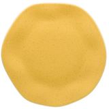 Kit De 6 Pratos Rasos 27,5cm Ryo Maracujá Porcelana Amarelo