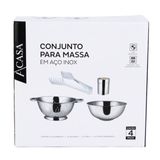 Kit de Utensílios Inox com 4 Peças - A/CASA