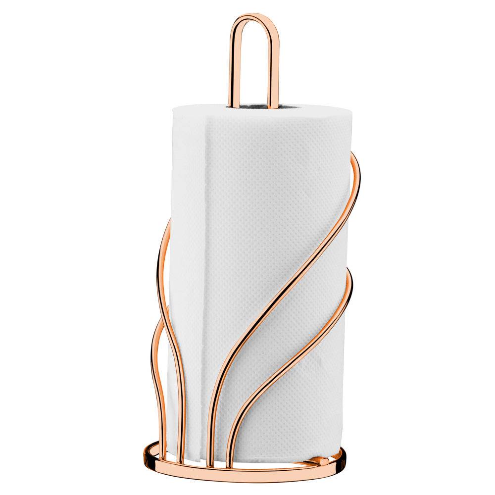 Suporte Para Rolo Papel Toalha Cobre Rose Gold 1603rg