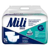Fralda Geriátrica Adulto Mili Vita Tam G  24 Fraldas