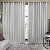 Cortina Semi Blackout 4,00m X 2,60m Para Varão Simples Cinza