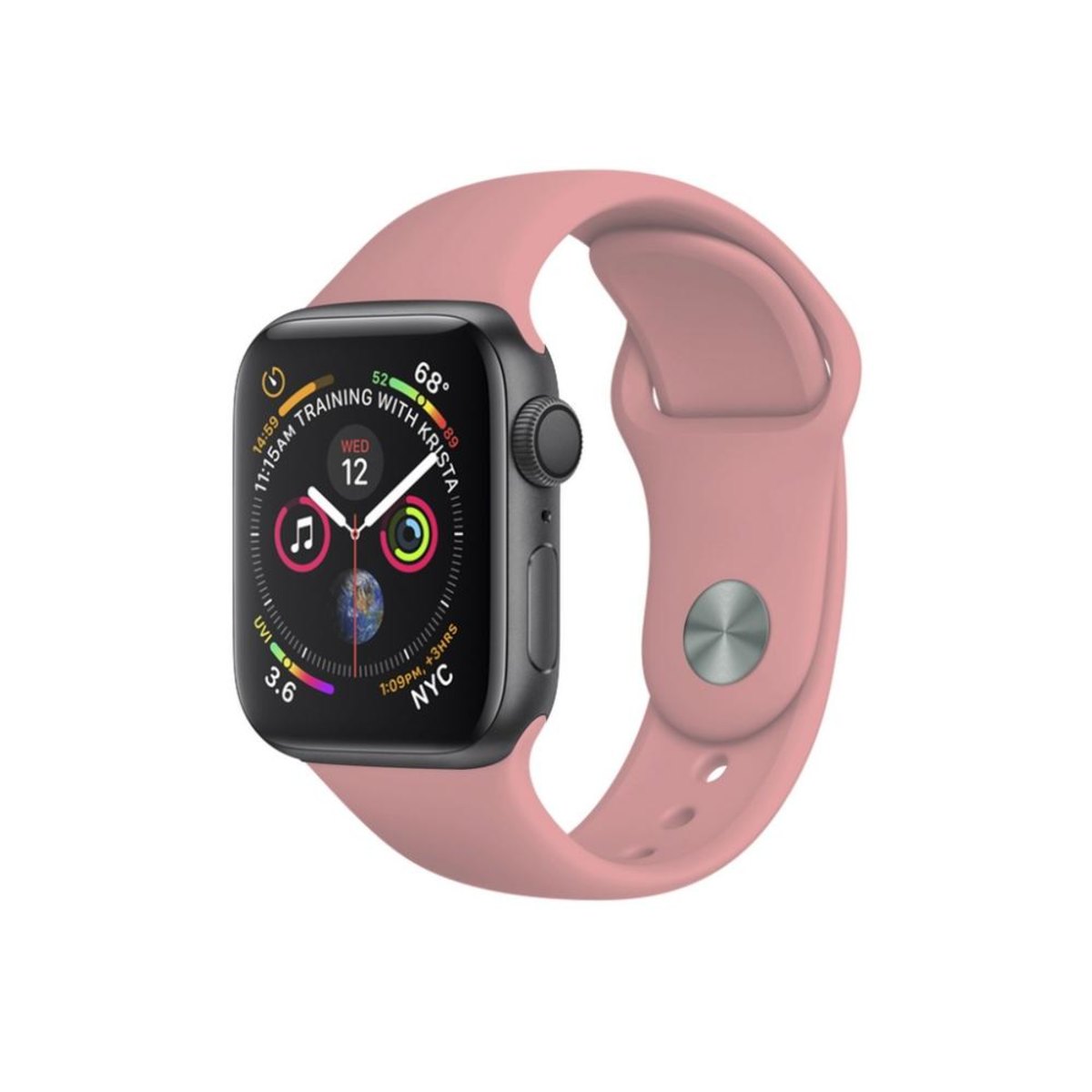 [$5.58] Para Apple Watch Ultra 2 pulseira de relógio de couro genuíno com  corrente de 49 mm, tamanho: S (ouro rosa rosa)