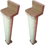 Arranhador De Gato Para Parede 2un - Mdf E Sisal 70mm X 60cm