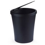 Lixeira Para Banheiro Plástica 5l Preto Articulável Arthi