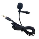 Microfone De Lapela Com Cabo 1,5m E Plug P2 Stereo Niquel