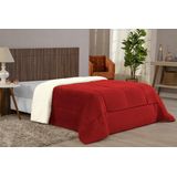 Cobertor De Sherpa Grosso E Quente Vermelho Cama Solteiro