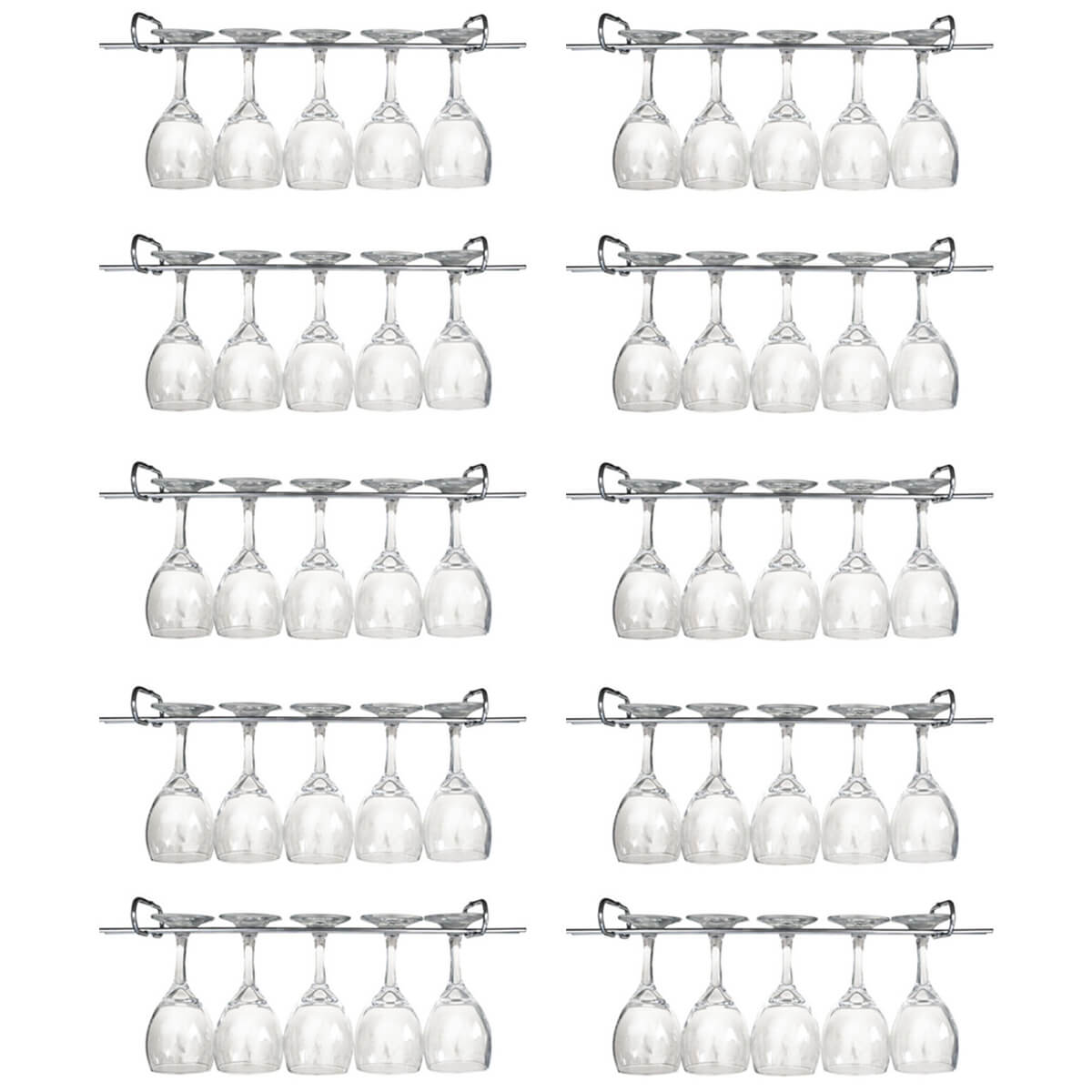 12 Suporte Para Taças Cromado Aramado Adega Bar Vinho 25cm