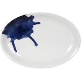 Saladeira Porcelana Branco e Azul 27cm - Spal