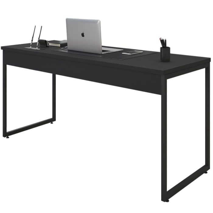 Mesa Para Escritorio Estilo Industrial 150x75 Cm 133160 Preto Mobel