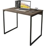 Mesa Para Escritorio Estilo Industrial 90x75 Cm 133160 Castanho Mobel