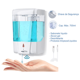 Saboneteira Automática Com Sensor Dispenser 700ml Álcool Gel
