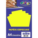 Papel A4 Neon Amarelo 180G.