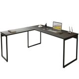 Mesa De Canto Para Escritorio Estilo Industrial 133160 Preto Mobel