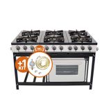 Kit - Fogão Gás Bravo 6b Br6bf Com Forno + Kit Gás 2kg - Venâncio