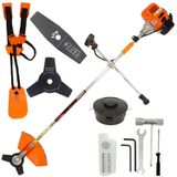 Roçadeira Lateral Profissional Vulcan Vr620h 2 Tempos 62cc 3hp 10500rpm À Gasolina Com Kit Ferramentas E Faca 3 Pontas + Lâmina Facão