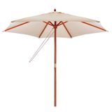 Ombrelone Em Madeira Jardim Piscina Praia 3m Mor Cor:bege