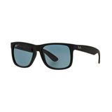 Ray-Ban Justin RB4165L 622/2V Preto Emborrachado Lente Polarizada Cinza Tam 55