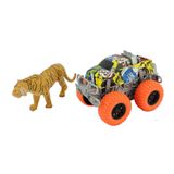 Carrinho Monster Truck Fricção Com Tigre - Bbr Toys