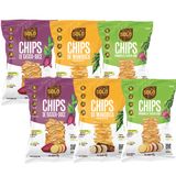 Chips Mix De Vegetais Mandioca E Batata Doce 42g Kit Com 6 Unid