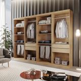 Closet Solteiro Hera Premium 4 Gavetas 8 Prateleiras Mdp Rufato