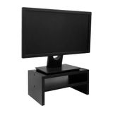Suporte Para Monitor Base De Mesa Preto Madeira