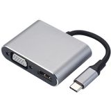 Cabo Adaptador 4 Em 1 Tipo C Type Para Hdmi Vga Usb 3.0 Pd