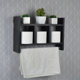 Nicho Toalheiro Preto 45 X 30cm para Banheiro