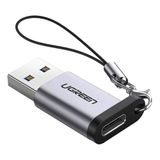 Adaptador Ugreen Us276 Usb 3.0 Para Usb Tipo C Cinza