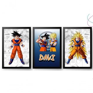 Quadro Dragon Ball Goku Anime Desenho Com Moldura G014 - Carrefour