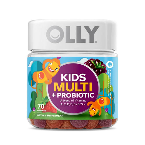 Multivitamínico Gummy Probitic Multi + Kid&#39;s Yum Berry 70 Gomas Da Olly (pacote Com 4)