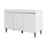 Balcão Gabinete De Pia Manu 120cm S/ Tampo Cor Branco - Ajl Móveis