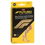 Meias Futuro Open Toe Até O Joelho Unissex Bege Firme Xtra Grande 1 Cada Por 3m (pacote Com 2)