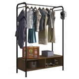 Guarda Roupa Casal Arara Closet Milão Preto Demolição