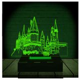 Luminária Led 3d | Harry Potter Hogwarts | Abajur