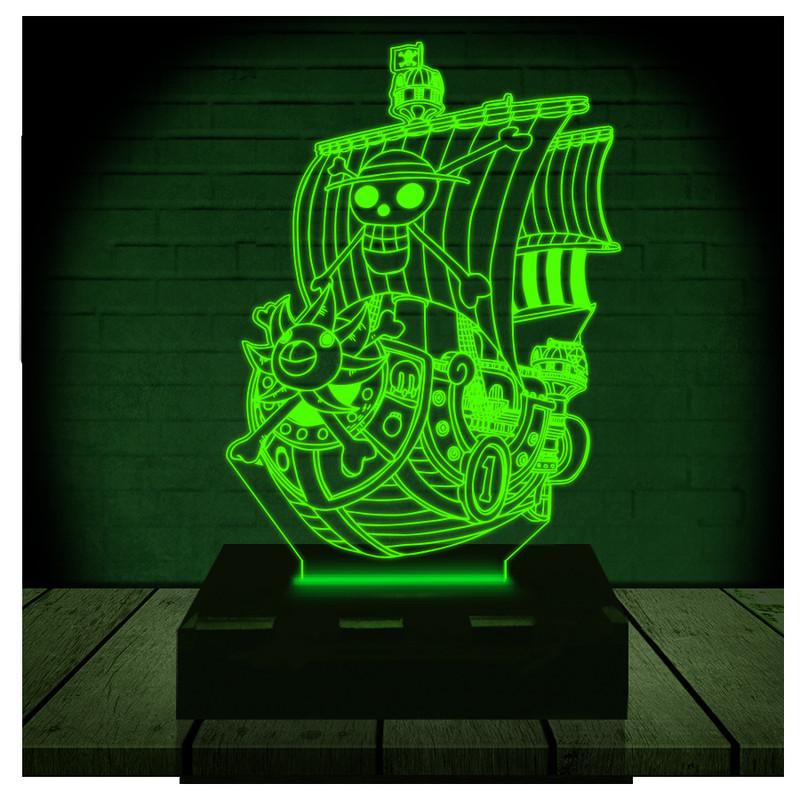 Luminária Led 3d | One Piece Thousand Sunny | Abajur