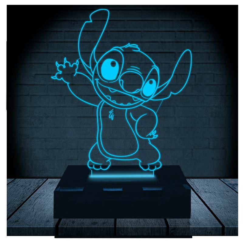 Luminária Led 3d |  Lilo Stitch | Abajur