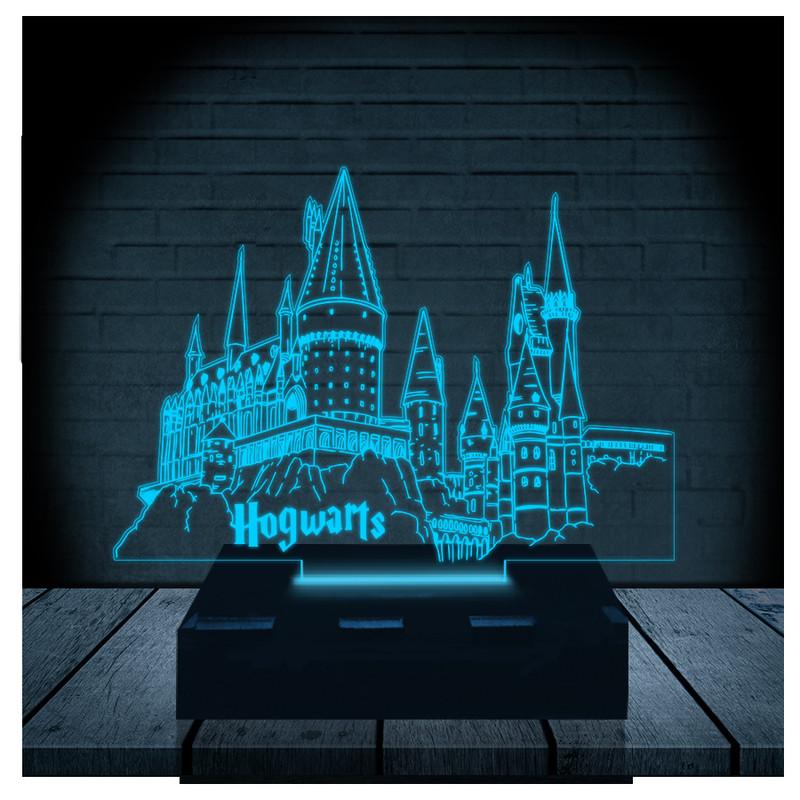 Luminária Led 3d | Harry Potter Hogwarts | Abajur