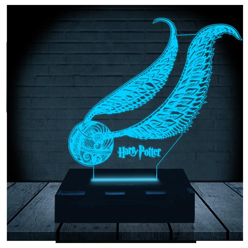 Luminária Led 3d | Harry Potter Hp Pombo De Ouro Abajur