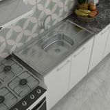Pia De Cozinha Com Cuba E Válvula Bali 100cm Aço Inox - Ghel Plus
